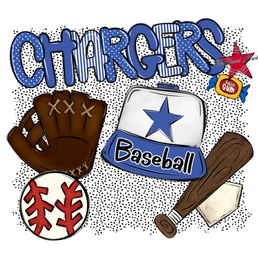 Chargers Baseball Spirit-Off Blue
