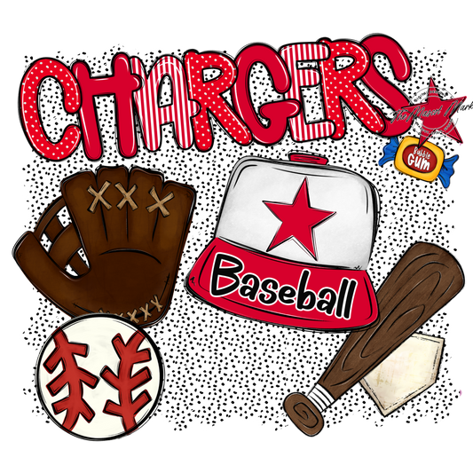 Chargers Baseball Spirit-Red