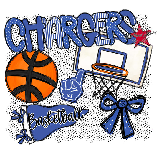 Chargers Basketball Spirit-Off Blue
