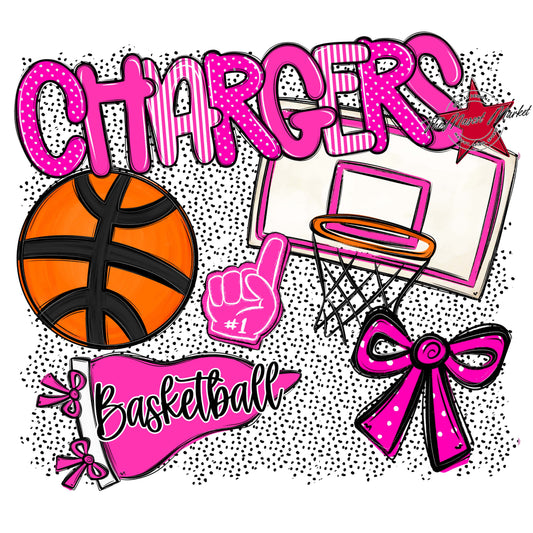 Chargers Basketball Spirit-Pink