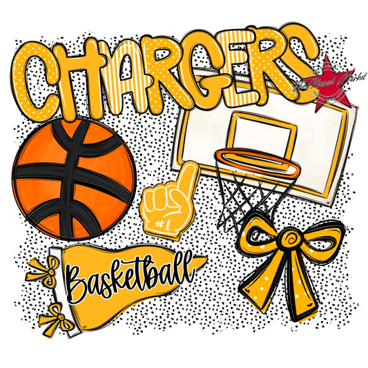 Chargers Basketball Spirit-Yellow