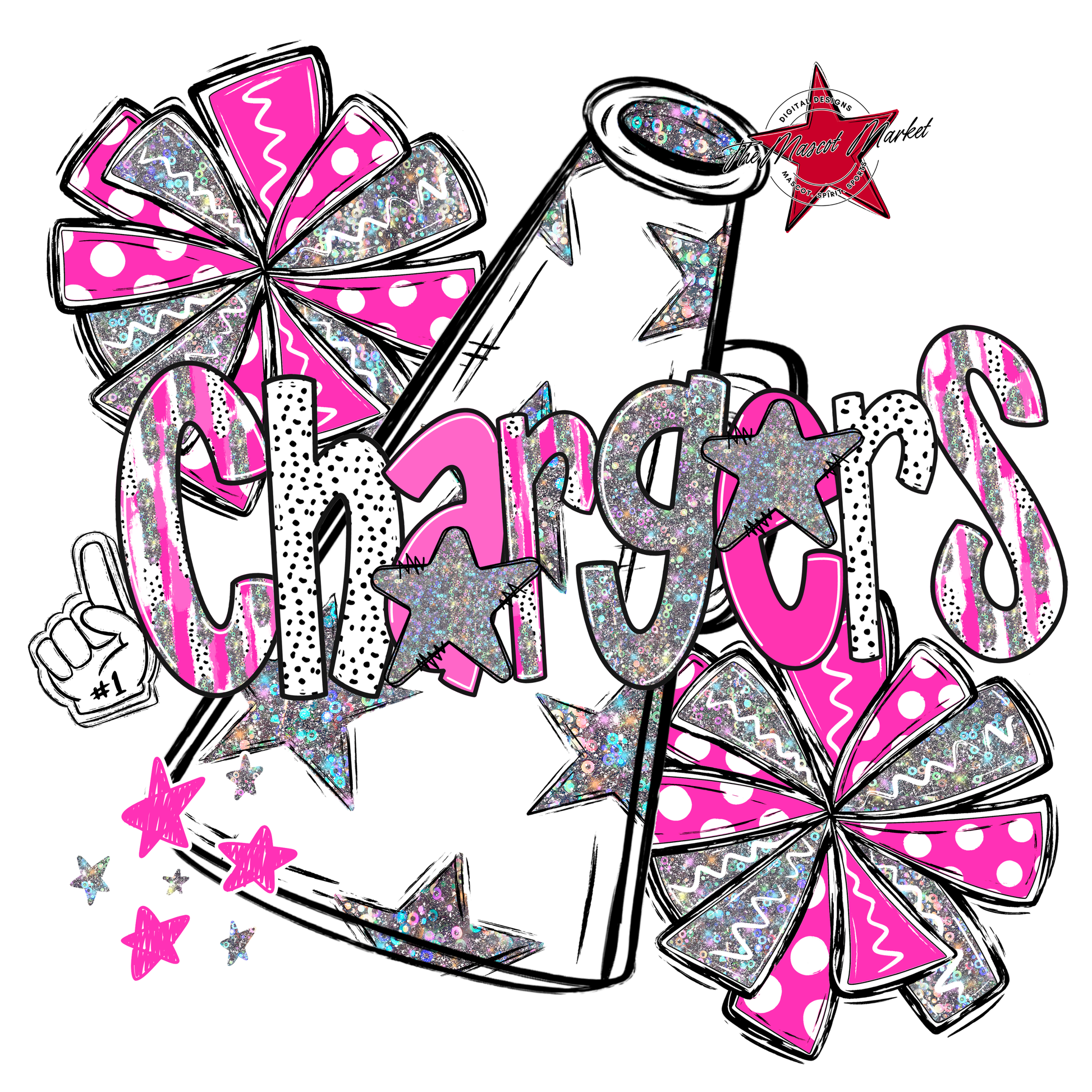 Chargers Cheer Megaphone Scrape-Pink