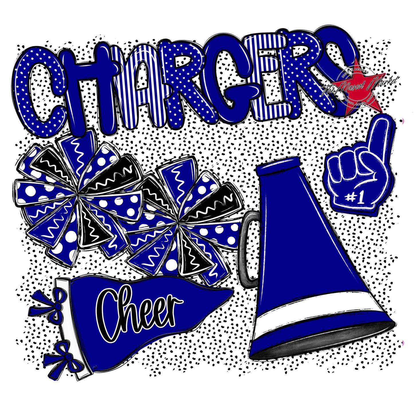 Chargers Cheer Spirit-Blue