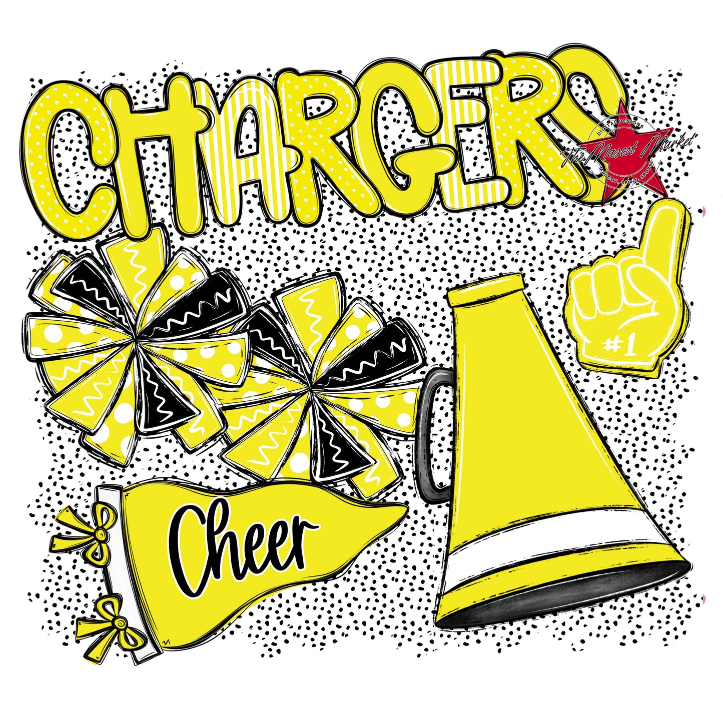 Chargers Cheer Spirit-Bright Yellow