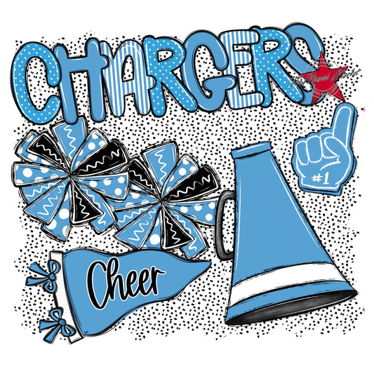 Chargers Cheer Spirit-Carolina Blue