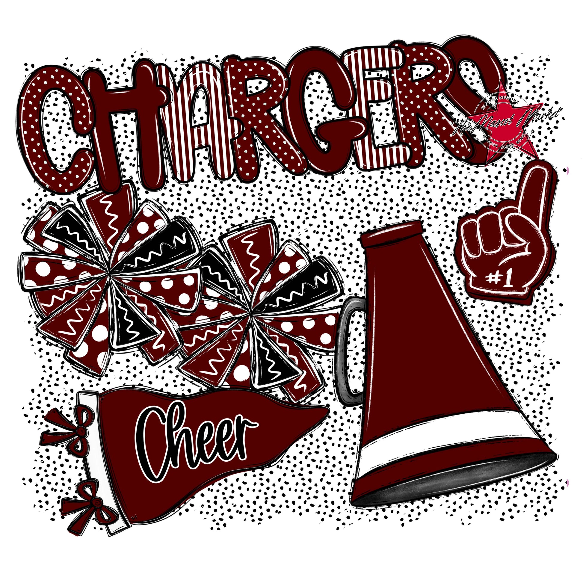 Chargers Cheer Spirit-Maroon