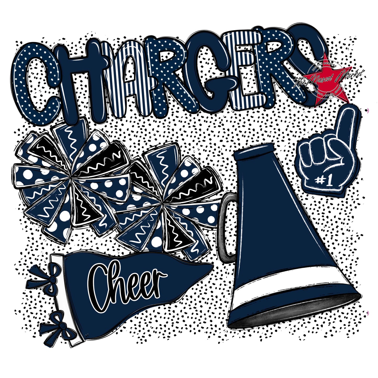 Chargers Cheer Spirit-Navy