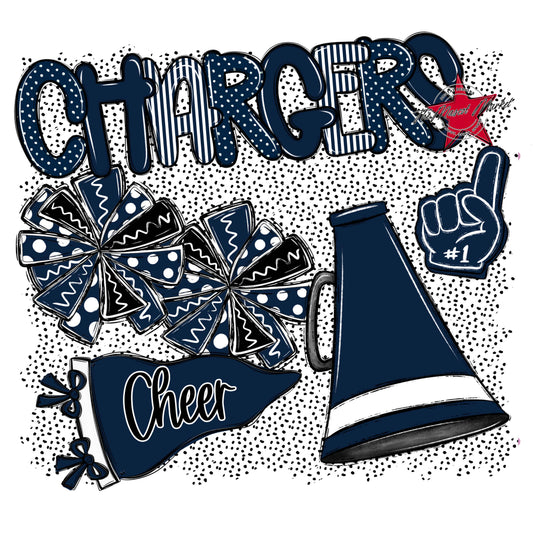 Chargers Cheer Spirit-Navy