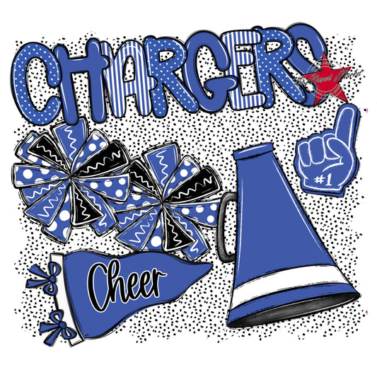 Chargers Cheer Spirit-Off Blue