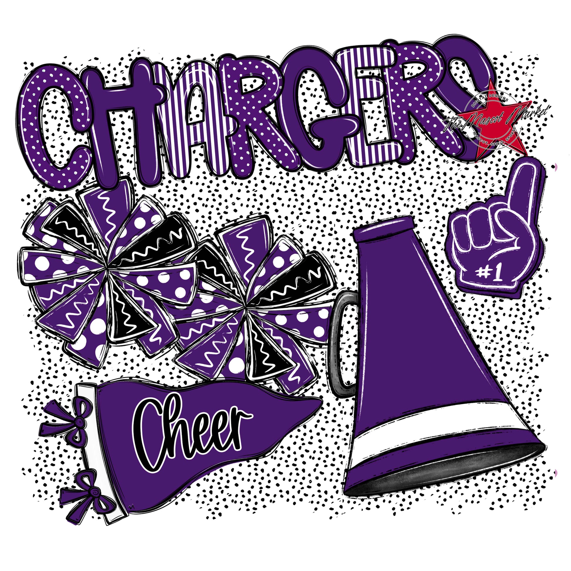 Chargers Cheer Spirit-Purple
