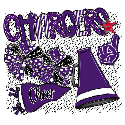 Chargers Cheer Spirit-Purple