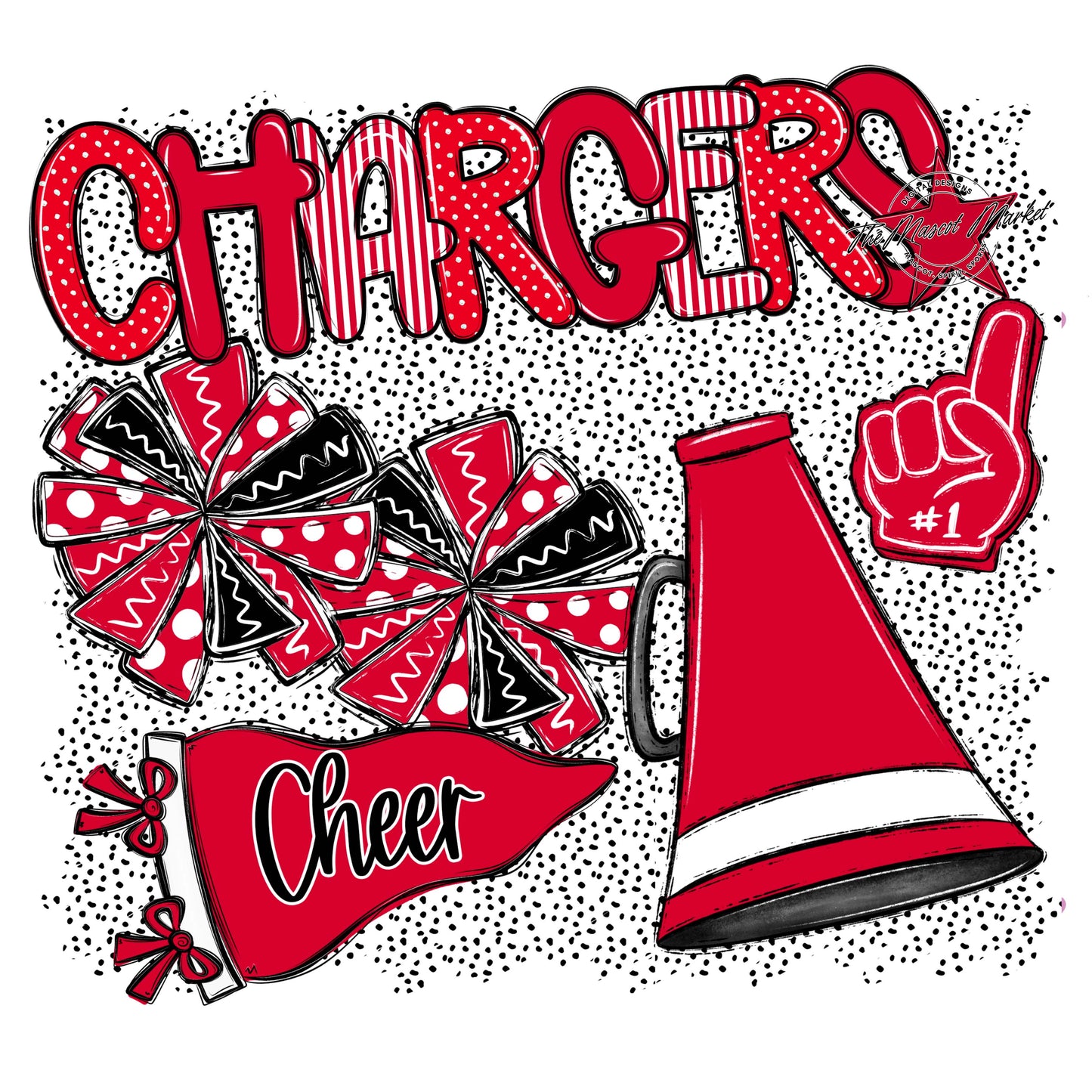 Chargers Cheer Spirit-Red