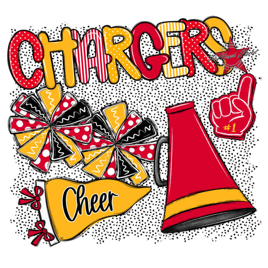 Chargers Cheer Spirit-Red & Yellow