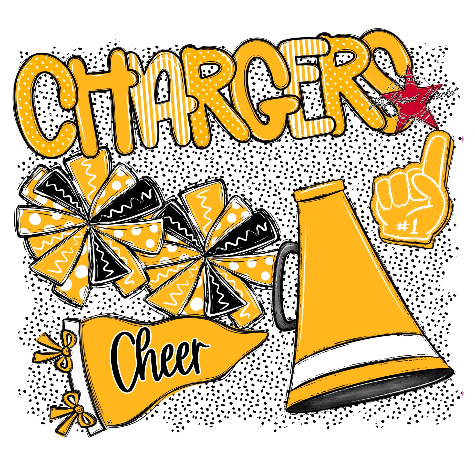 Chargers Cheer Spirit-Yellow