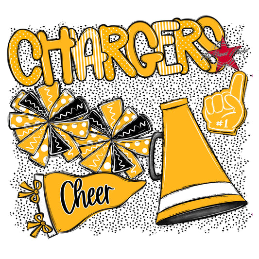 Chargers Cheer Spirit-Yellow
