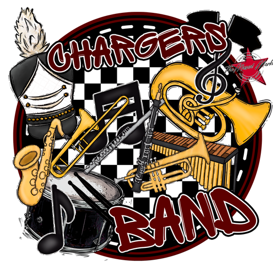Chargers Circle Band Design-Maroon