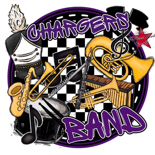 Chargers Circle Band Design-Purple