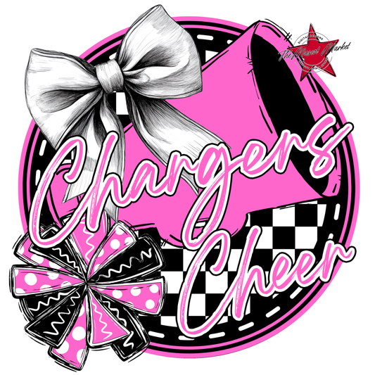 Chargers Circle Cheer Design-Baby Pink