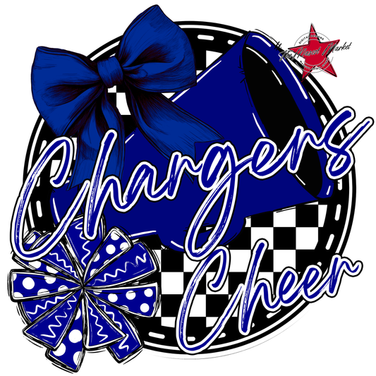 Chargers Circle Cheer Design-Blue