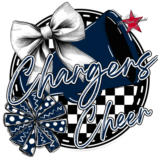 Chargers Circle Cheer Design-Navy