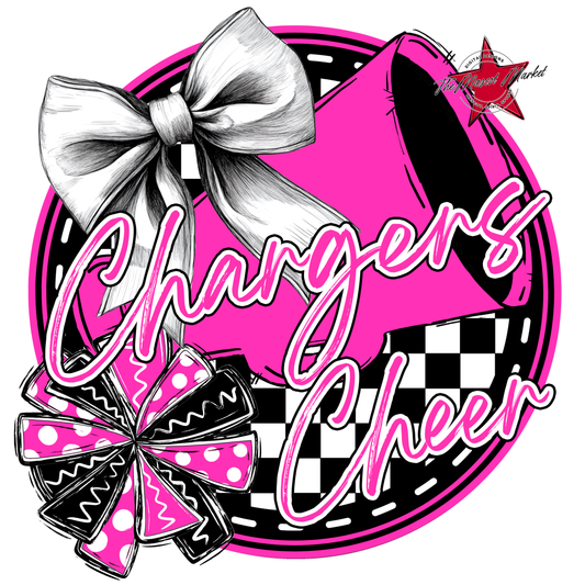 Chargers Circle Cheer Design-Pink