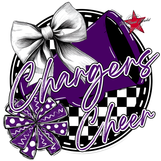 Chargers Circle Cheer Design-Purple