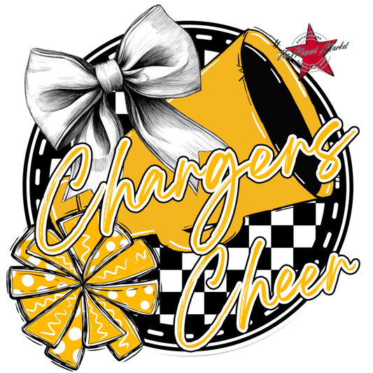 Chargers Circle Cheer Design-Yellow