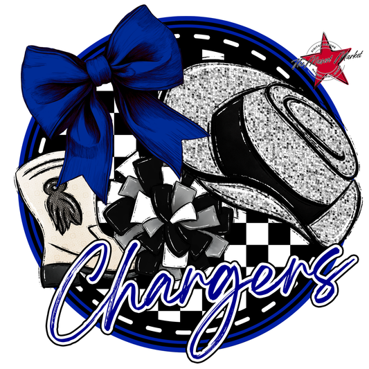 Chargers Circle Drillteam Design-Blue