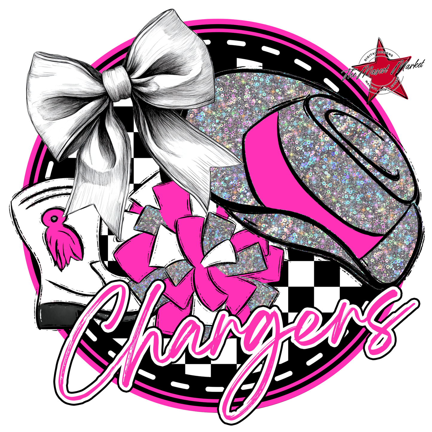 Chargers Circle Drillteam Design-Pink