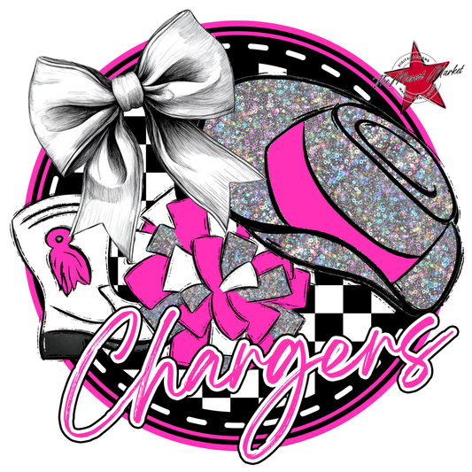Chargers Circle Drillteam Design-Pink