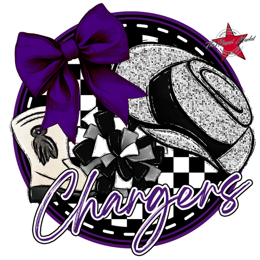 Chargers Circle Drillteam Design-Purple