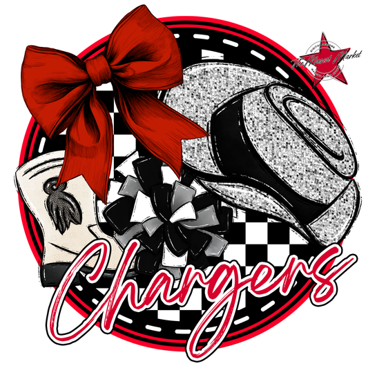 Chargers Circle Drillteam Design-Red
