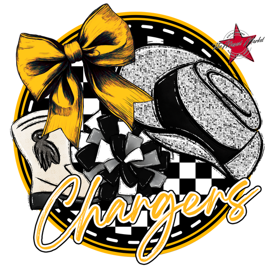 Chargers Circle Drillteam Design-Yellow
