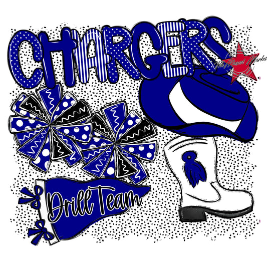 Chargers Drillteam Spirit-Blue