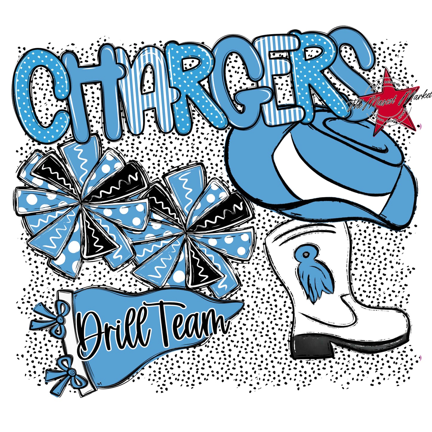 Chargers Drillteam Spirit-Carolina Blue