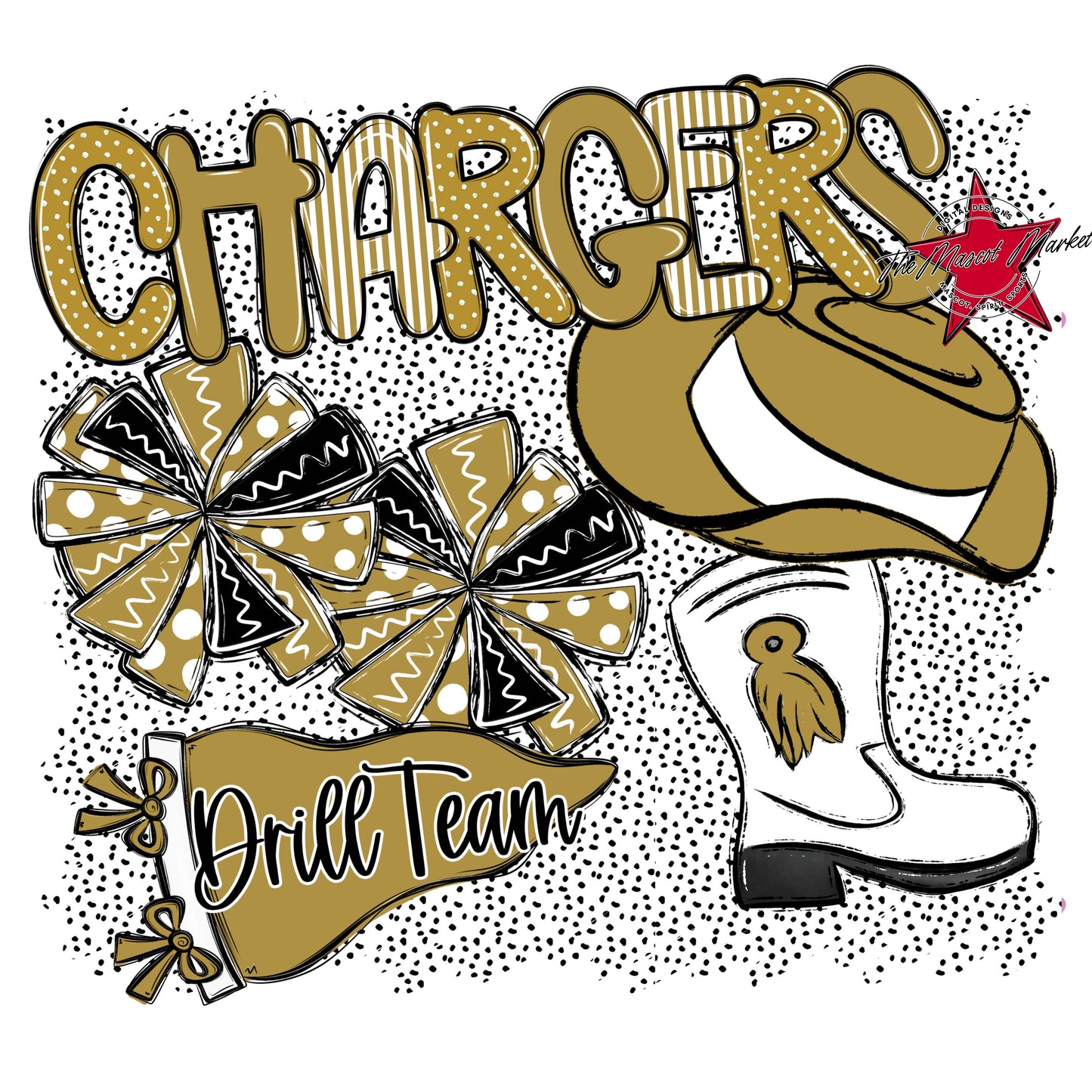 Chargers Drillteam Spirit-Gold