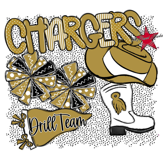 Chargers Drillteam Spirit-Gold