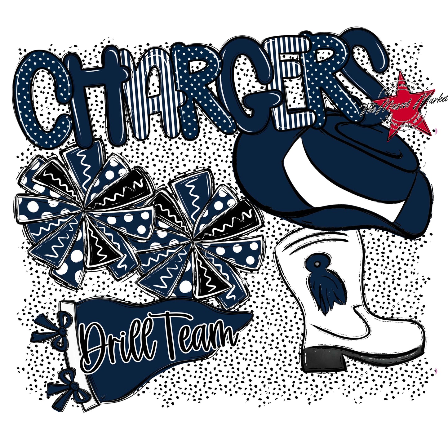 Chargers Drillteam Spirit-Navy