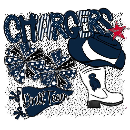 Chargers Drillteam Spirit-Navy