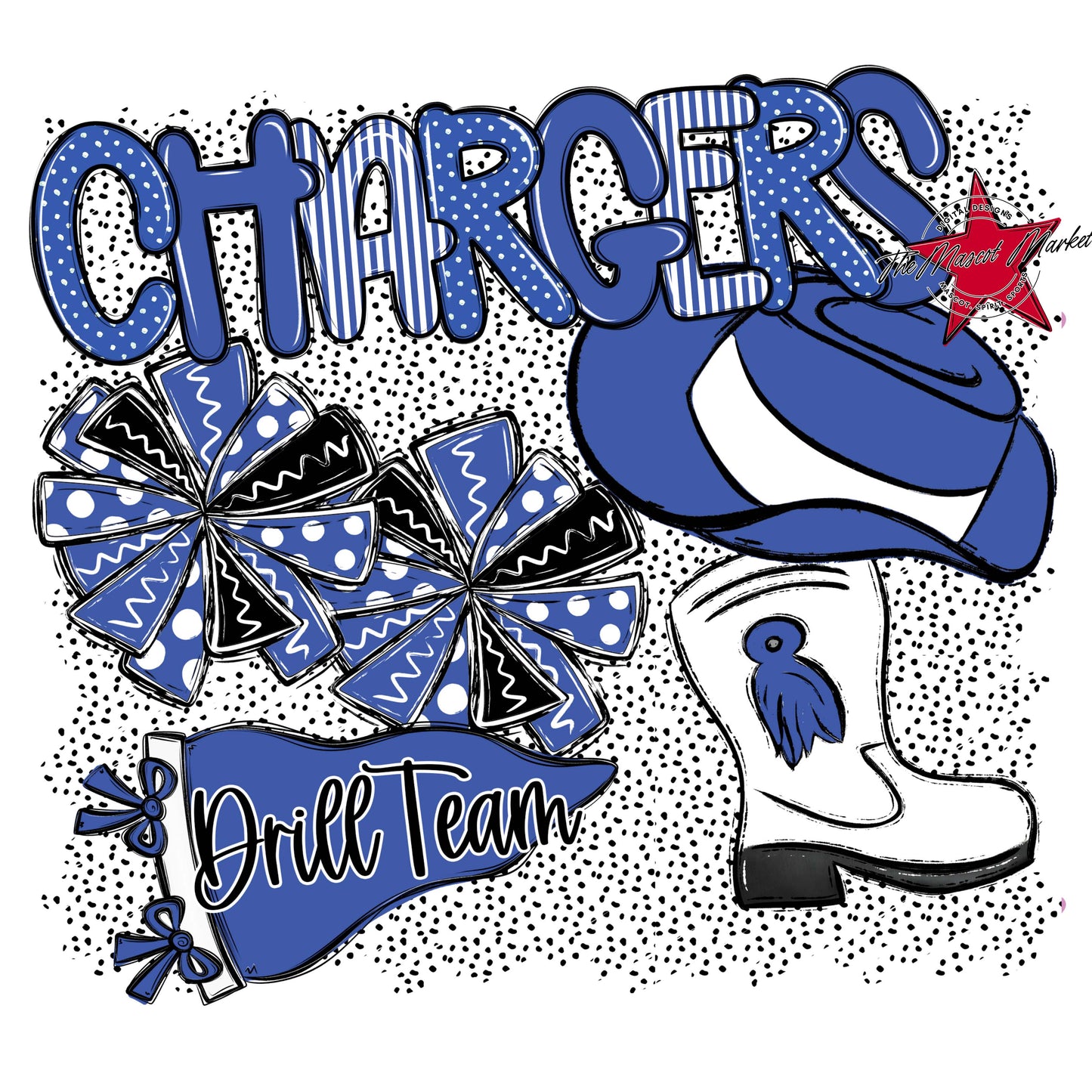 Chargers Drillteam Spirit-Off Blue
