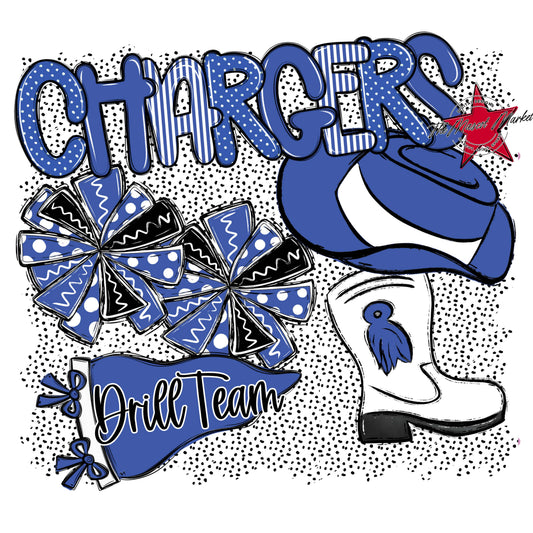 Chargers Drillteam Spirit-Off Blue