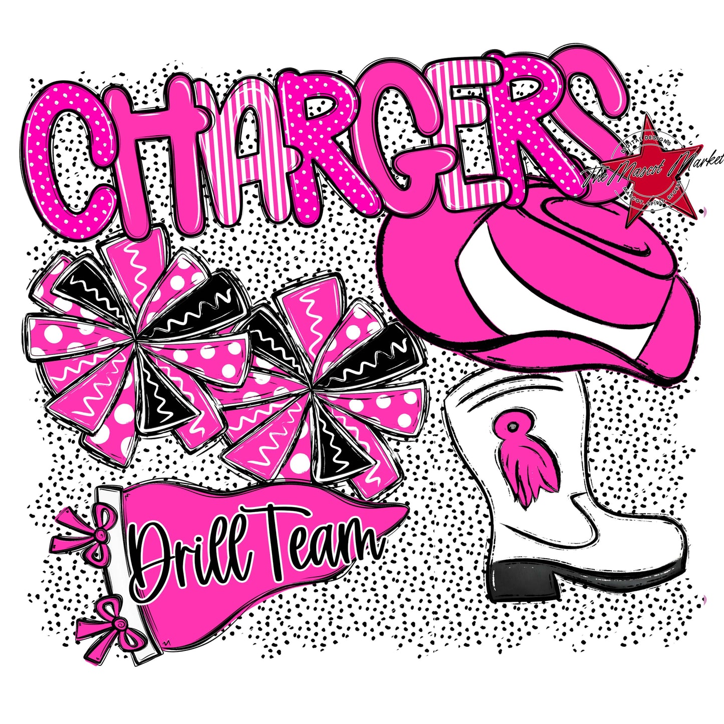 Chargers Drillteam Spirit-Pink