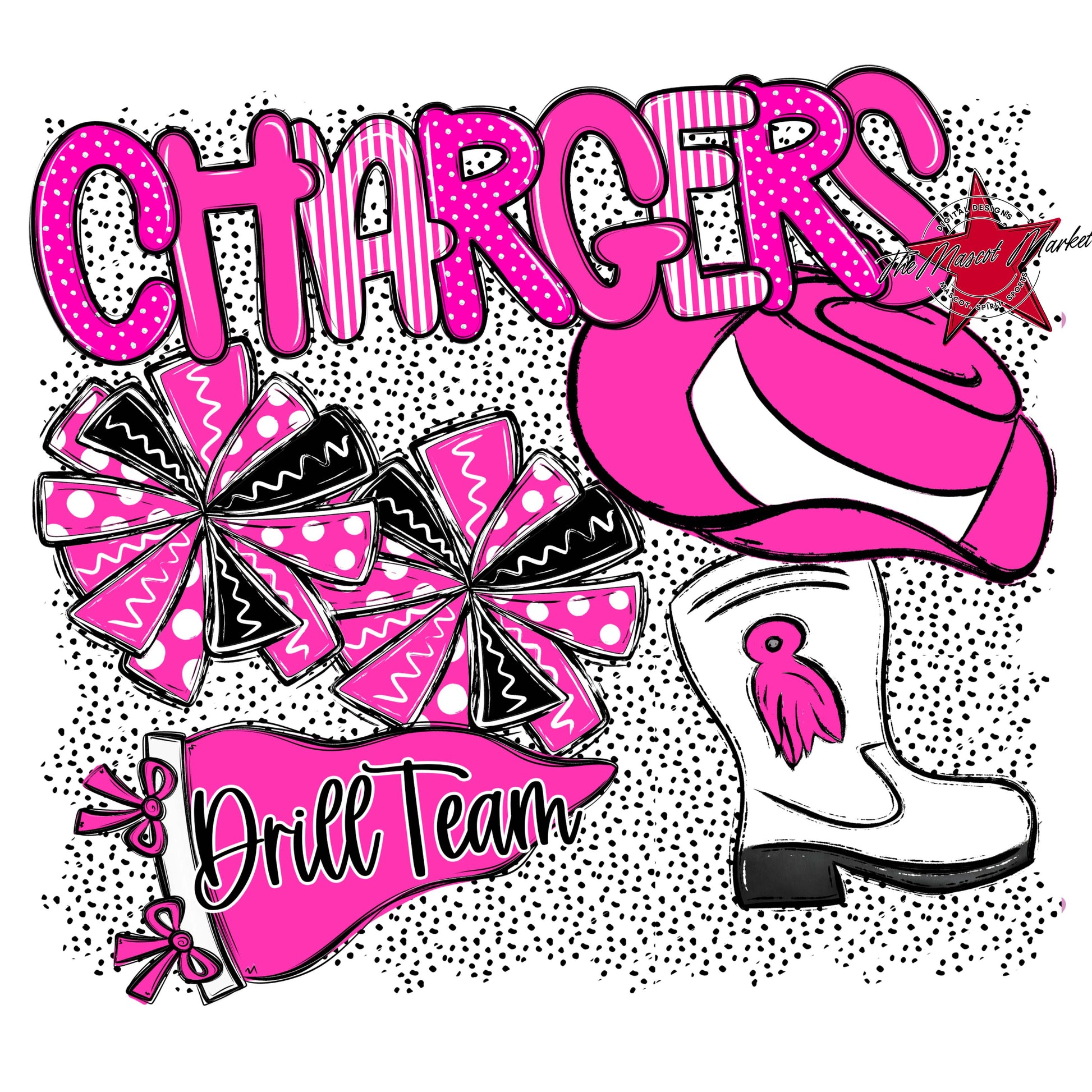 Chargers Drillteam Spirit-Pink