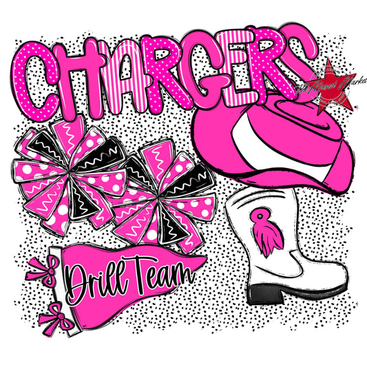 Chargers Drillteam Spirit-Pink