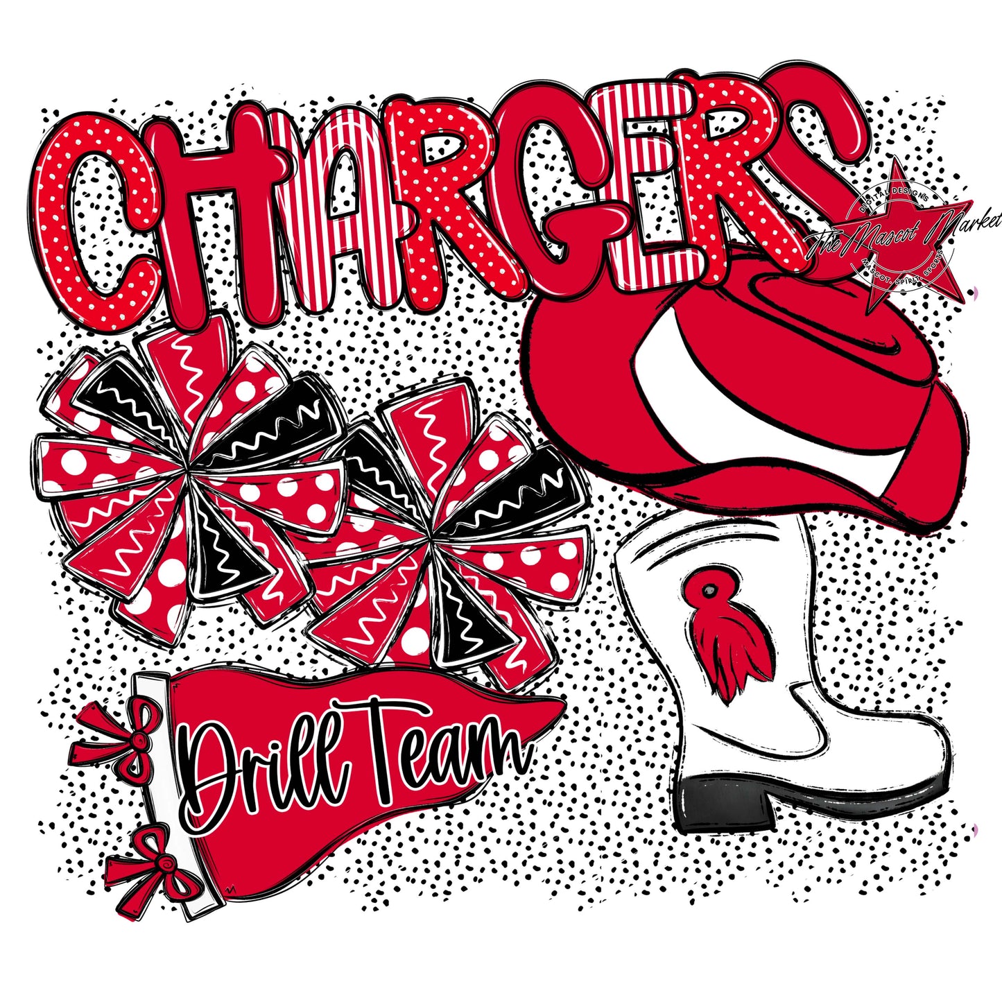 Chargers Drillteam Spirit-Red