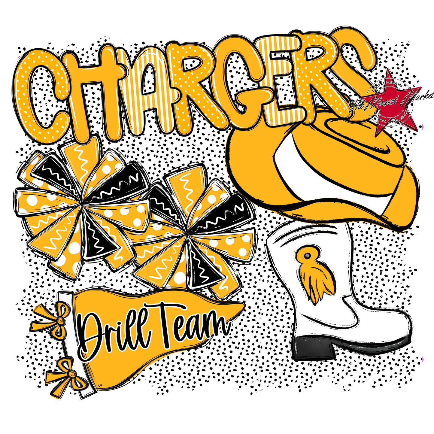 Chargers Drillteam Spirit-Yellow