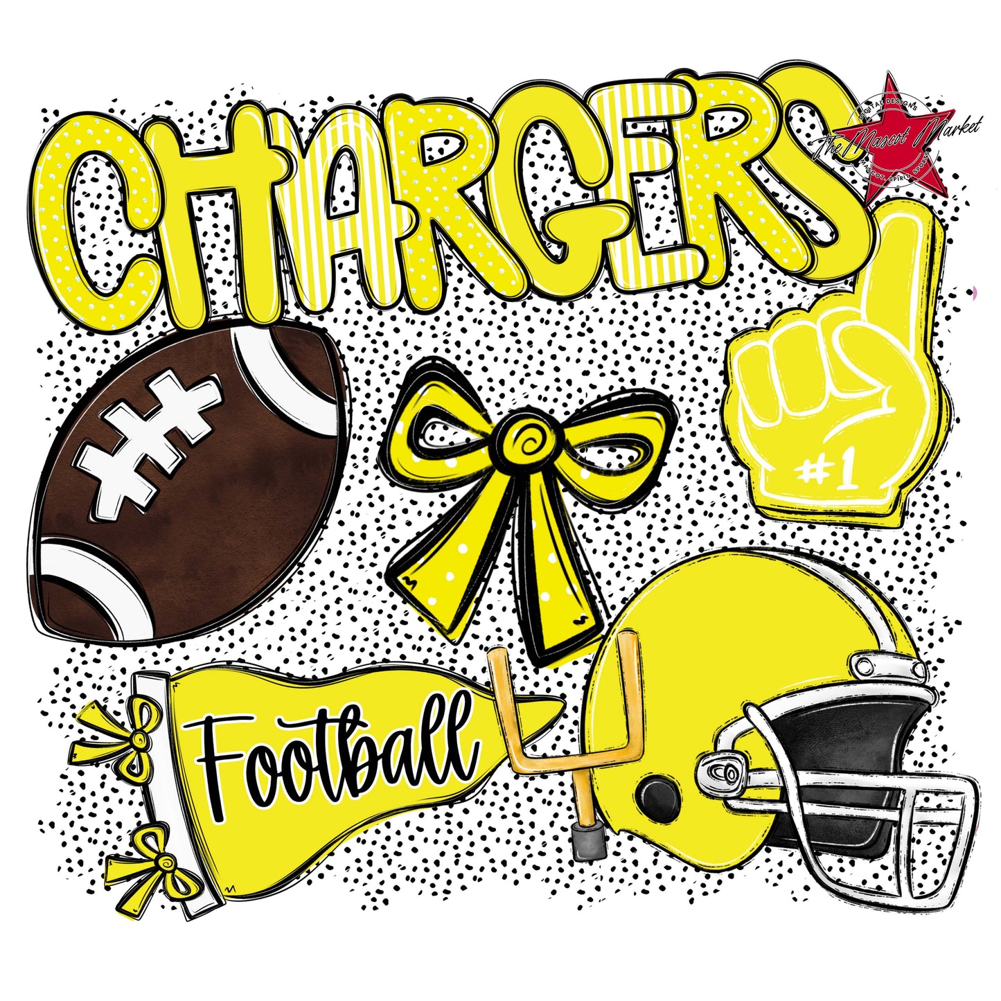 Chargers Football Spirit-Bright Yellow