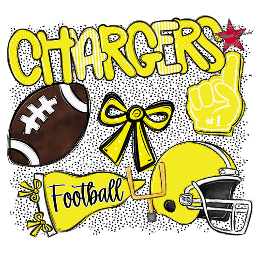 Chargers Football Spirit-Bright Yellow