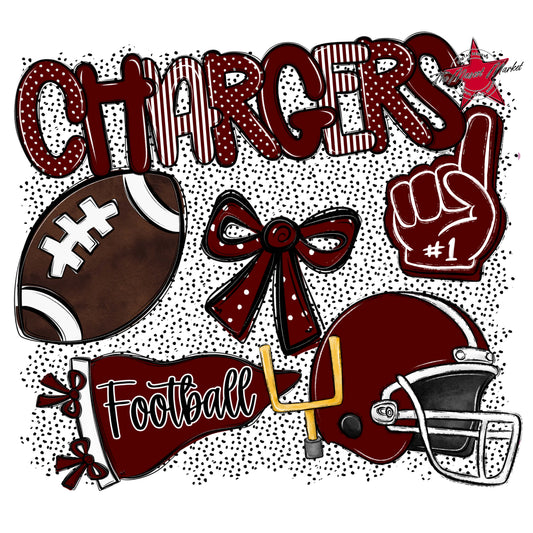 Chargers Football Spirit-Maroon