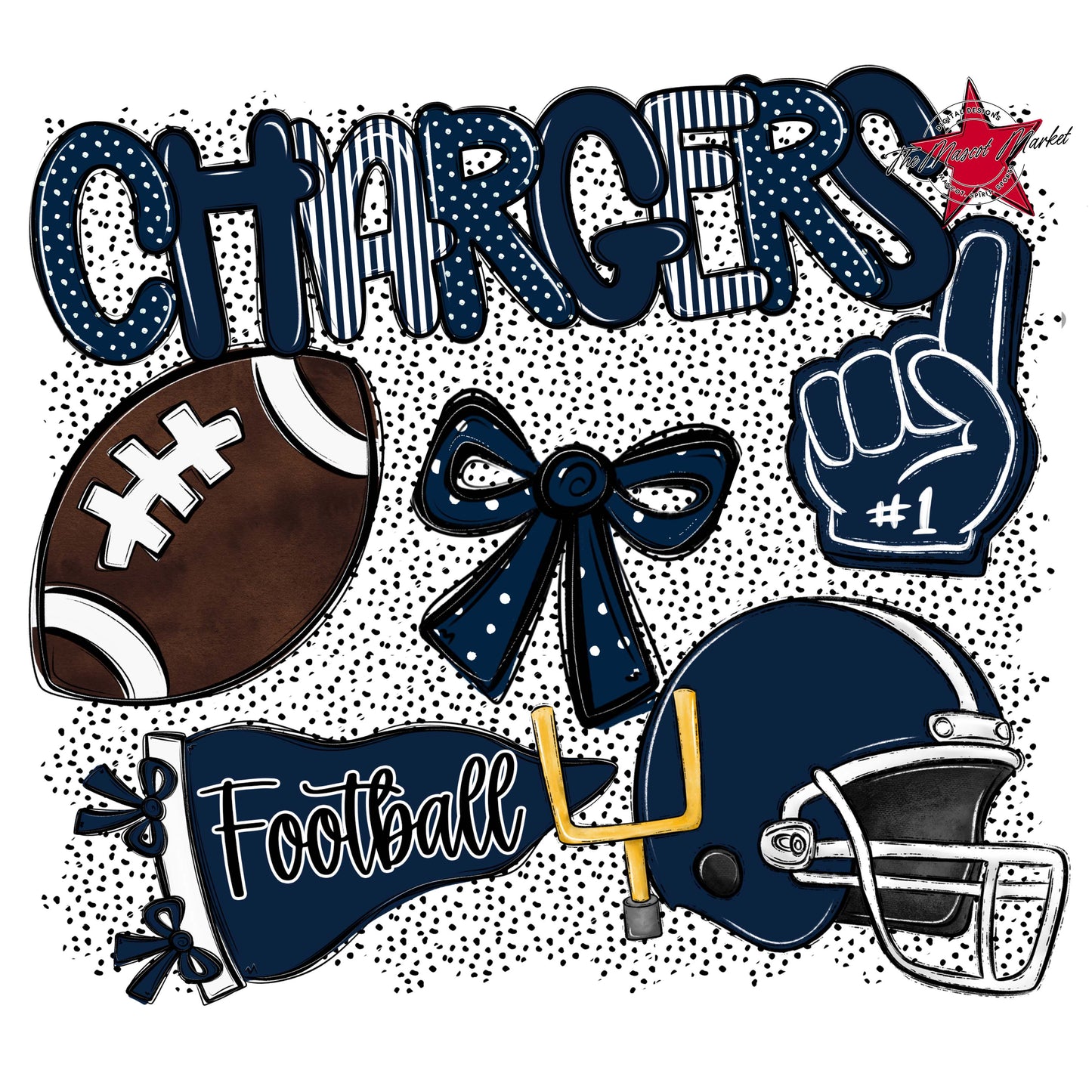 Chargers Football Spirit-Navy
